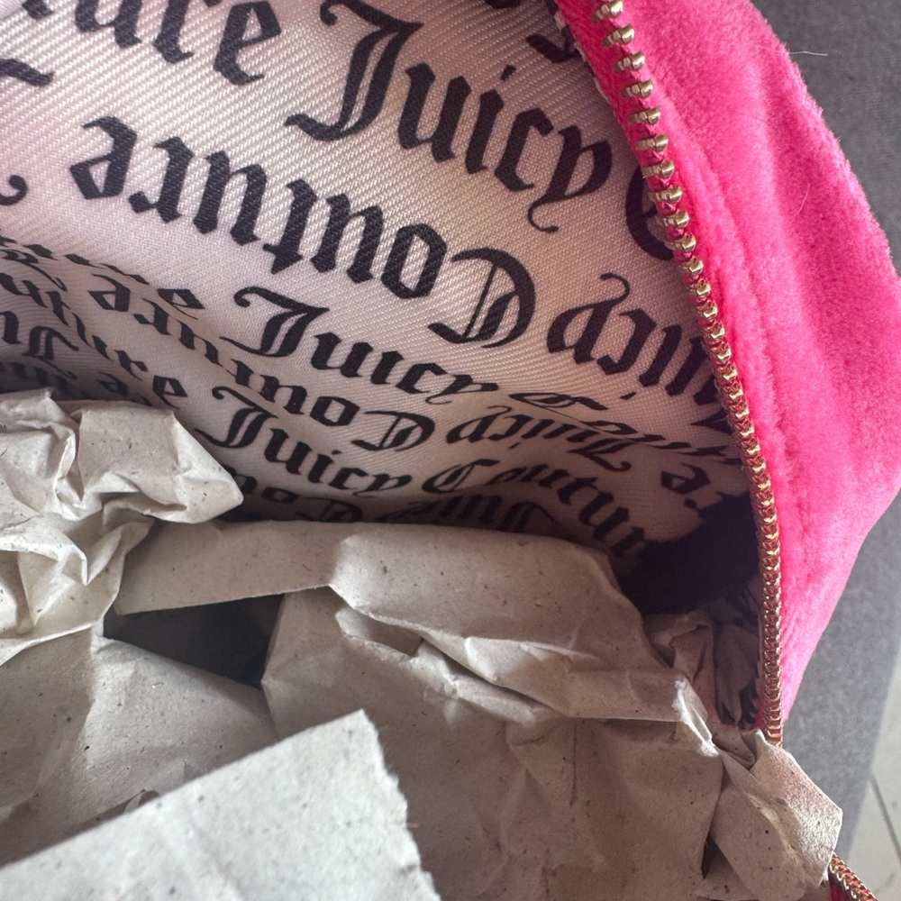 Juicy Couture Pink flash velour Backpack with Gold Accents NWT - Picture 6 of 6
